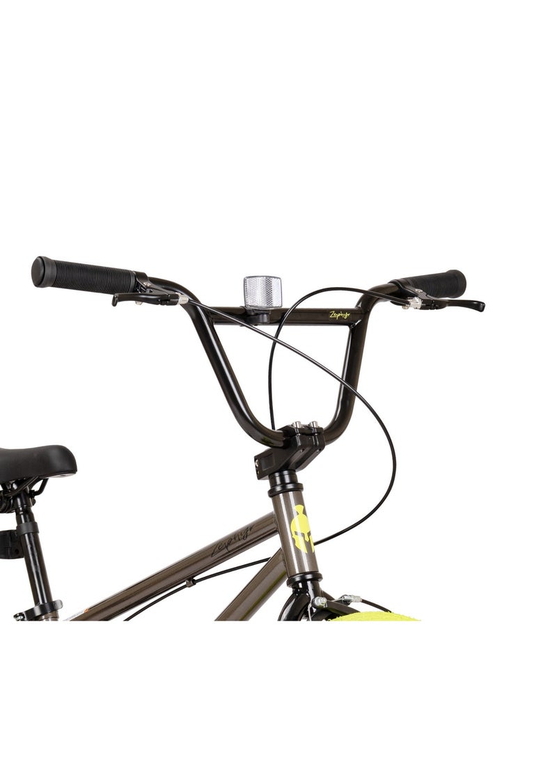 سبارتان زيفير فريستايل ‎20 بوصة BMX – هيكل فولاذي متين، مقود قابل للدوران 360°، دعامتان خلفيتان للحركات البهلوانية، تصميم فريستايل مخصص للأطفال، فرامل بمشابك موثوقة، دراجة BMX للمبتدئين والمتوسطين - SP-3294 - Image 3